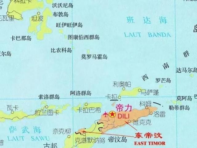 千米印尼和东帝汶共同拥有帝汶岛面积为30